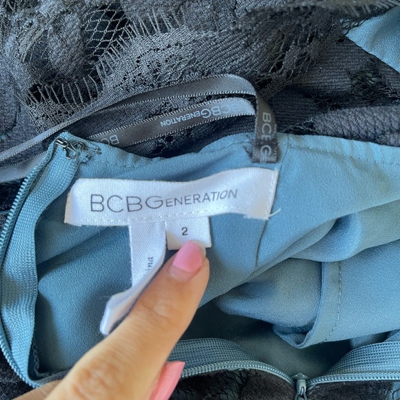 Bcbg Generation - black lace with blue undertone dress - Picture 6 of 6